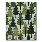 Evergreen Forest Trees Texture Rug