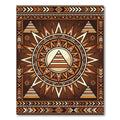 Earthy Sunburst Tribal Geometric Rug