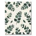 Lush Green Eucalyptus Botanical Leaves Rug