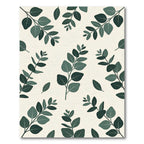 Lush Green Eucalyptus Botanical Leaves Rug