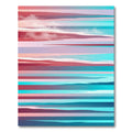 Vibrant Sunset Horizon Abstract Stripe Rug
