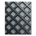 Modern Charcoal Geometric Lattice Grid Rug