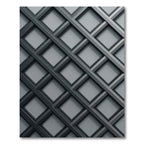Modern Charcoal Geometric Lattice Grid Rug