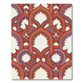 Vibrant Coral Archways Overlay Rug