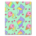Pastel Ice Cream Cone Rainbow Swirl Rug