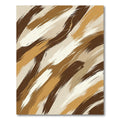 Abstract Earthy Brown Brushstroke Rug