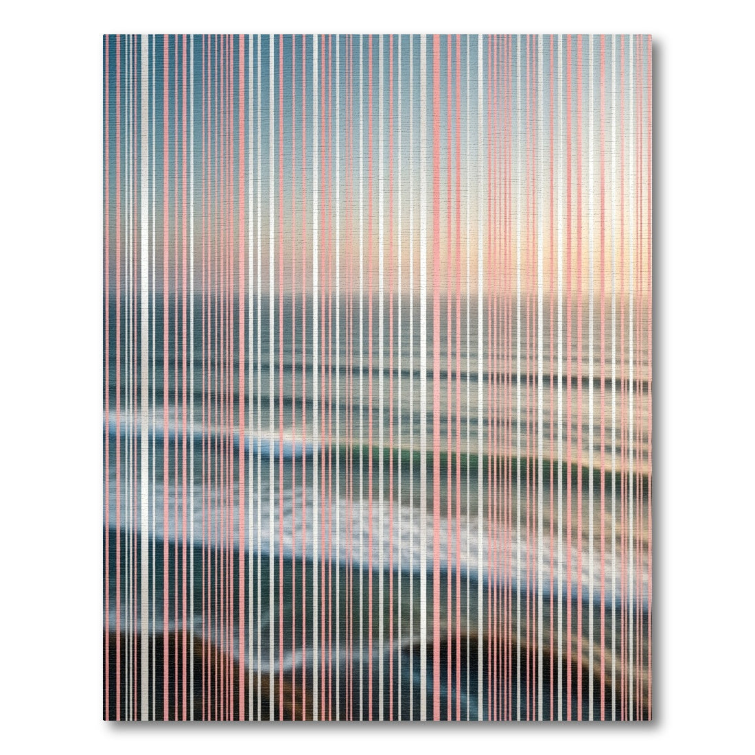 Soft Peach Vertical Stripe Horizon Rug