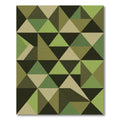 Geometric Green Triangles Abstract Rug