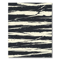 Modern Monochrome Abstract Jagged Stripe Rug