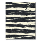Modern Monochrome Abstract Jagged Stripe Rug