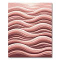 Salmon Pink Abstract Waves Rug