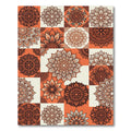 Ornate Coral Sunburst Mandala Arrangement Rug