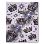 Royal Purple Crown Celestial Stars Rug