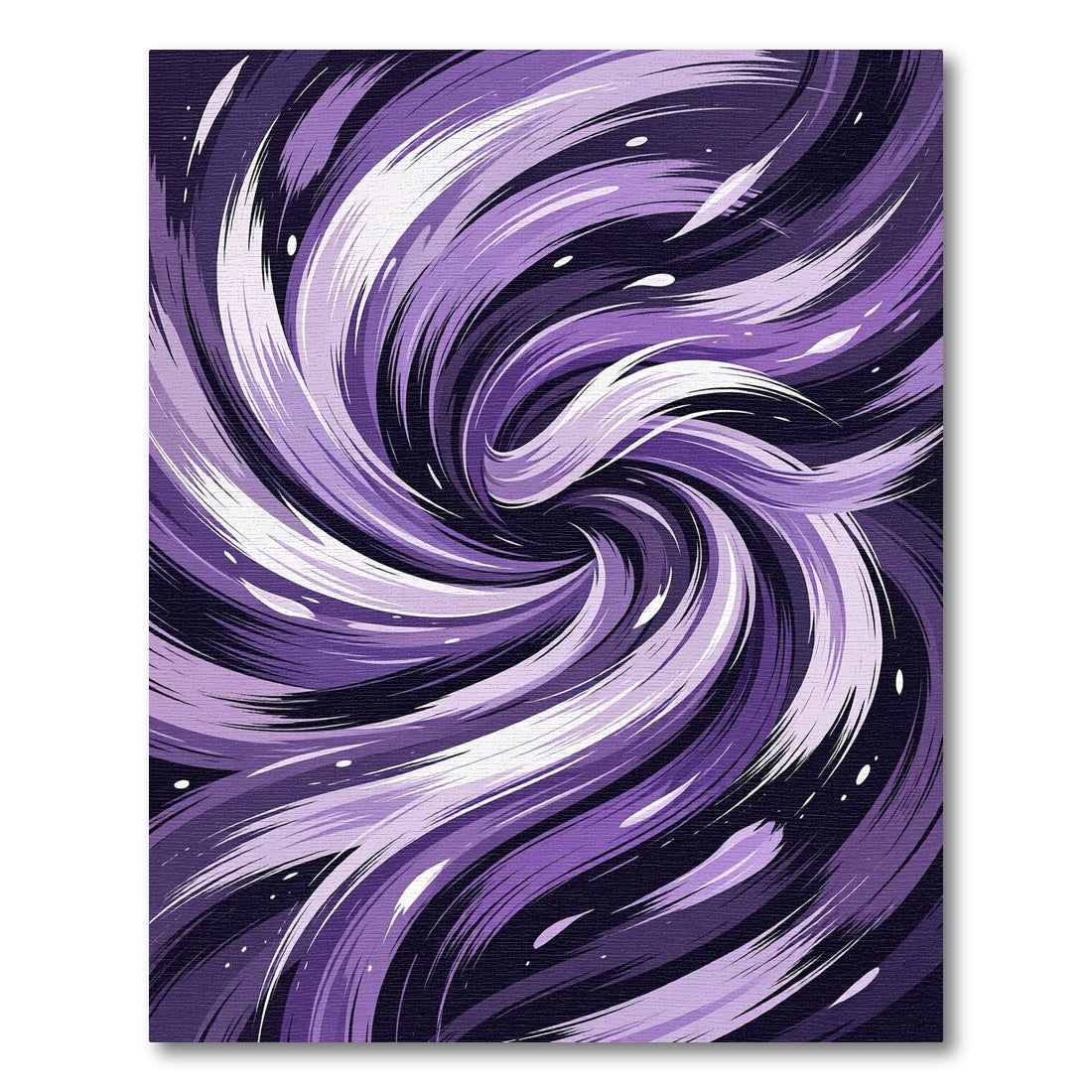 Twisting Purple Strokes Nebula Rug