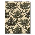 Antique Green Leafy Vine Scroll Rug