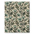 Sage Green Floral Botanical Creamsicle Rug