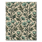 Sage Green Floral Botanical Creamsicle Rug