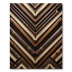 Dark Cocoa Wood Chevron Bound Books Rug