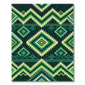 Emerald Green Geometric Diamond Rug