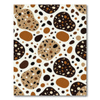 Speckled Brown Amorphous Organic Shapes Rug