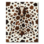 Brown and White Spotted Highland Cow Rug