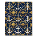 Nautical Anchor Compass Chain Emblem Rug