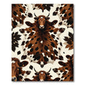 Rustic Brown Speckled Cowhide Farmhouse Rug
