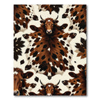 Rustic Brown Speckled Cowhide Farmhouse Rug