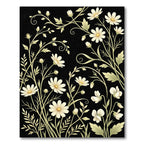 Cream Floral Vine Scroll Rug
