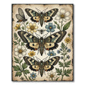 Whimsical Muted Floral Butterfly Garden Rug