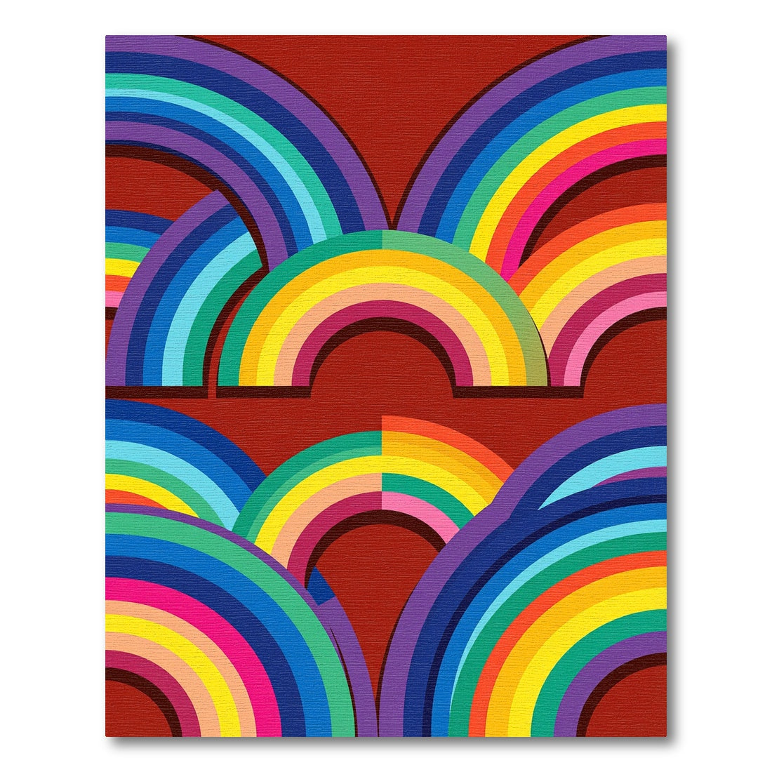 Vibrant Rainbow Arch Collection Rug