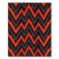 Bold Red Gray Zigzag Pattern Rug
