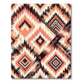 Earthy Terracotta Geometric Abstract Diamond Rug