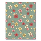 Pink Yellow Floral Scatter Rug