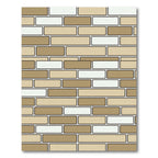 Sandy Beige Brickwork Rectangles Rug