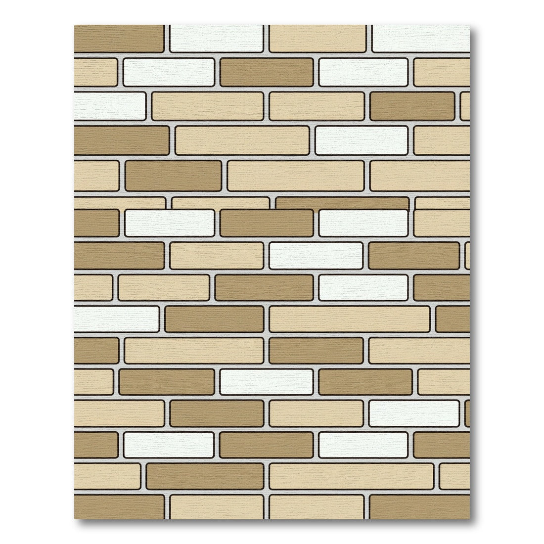 Sandy Beige Brickwork Rectangles Rug