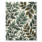 Verdant Leaf Vine Scroll Accent Rug