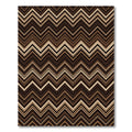 Brown Earth Tone Chevron Zigzag Rug