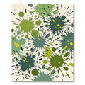 Green Splatterburst Abstract Art Rug