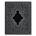 Monochromatic Maze Geometric Border Rug