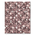 Modern Mauve Geometric Triangle Grid Rug