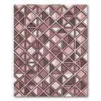 Modern Mauve Geometric Triangle Grid Rug