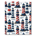 Nautical Lighthouse Coastal Sea Art Rug