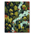 Earthy Forest Abstract River Art Rug