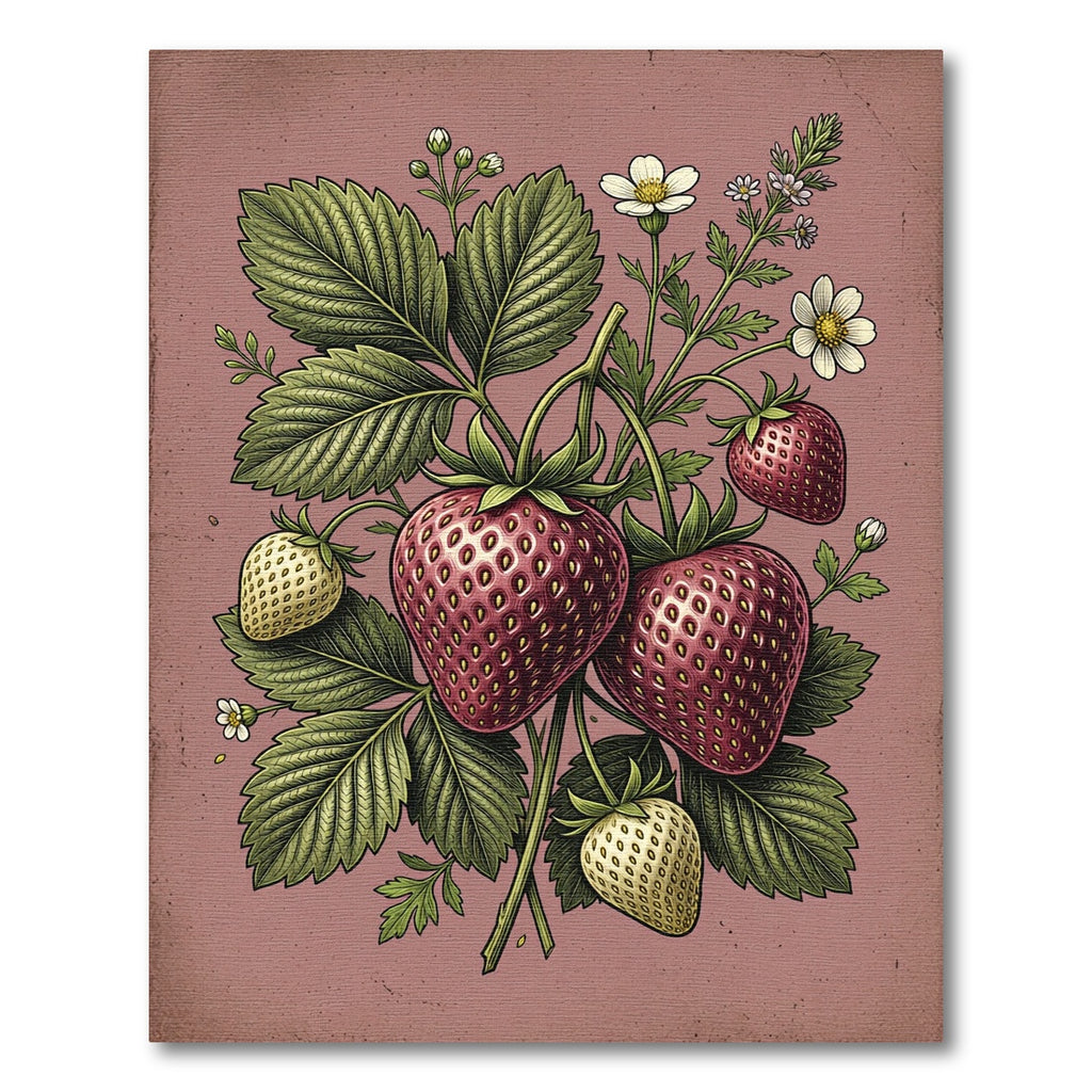 Vintage Strawberry Garden Flourish Rug