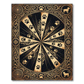 Ornate Black and Gold Paw Radiance Rug