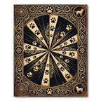 Ornate Black and Gold Paw Radiance Rug