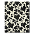 Black Grapevine Leaf Botanical Art Rug