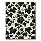 Black Grapevine Leaf Botanical Art Rug