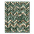 Sage Green Geometric Herringbone Zigzag Rug